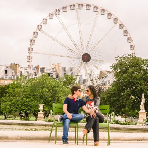 Fotógrafo brasileiro em Paris : Ensaio casal em Paris no Jardim de Tuileries