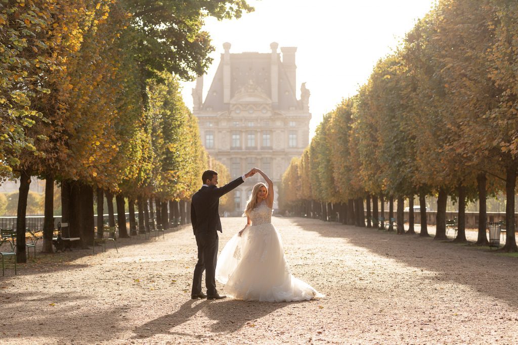 Fotógrafo brasileiro em Paris : Ensaio de casamento no Jardim de Tuileries