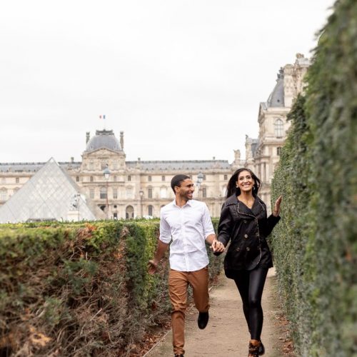 Fotógrafo brasileiro em Paris : Fotos nos jardins do Museu do Louvre - Ensaio casal