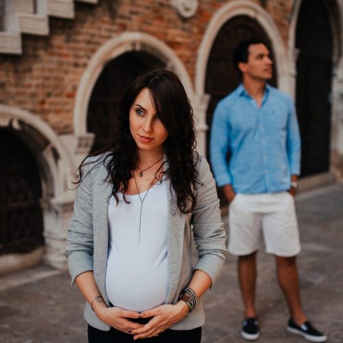 Ensaio gravidez e casal em Veneza com fotógrafa brasileira na Itália