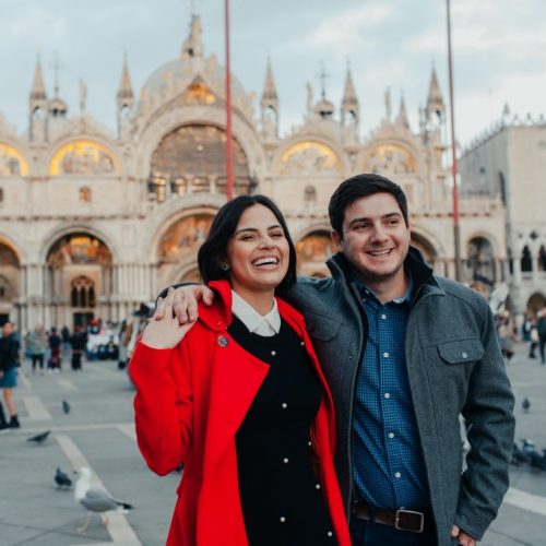 Fotógrafo brasileiro em Veneza : Fotos em Veneza - Ensaio casal na Praça São Marcos