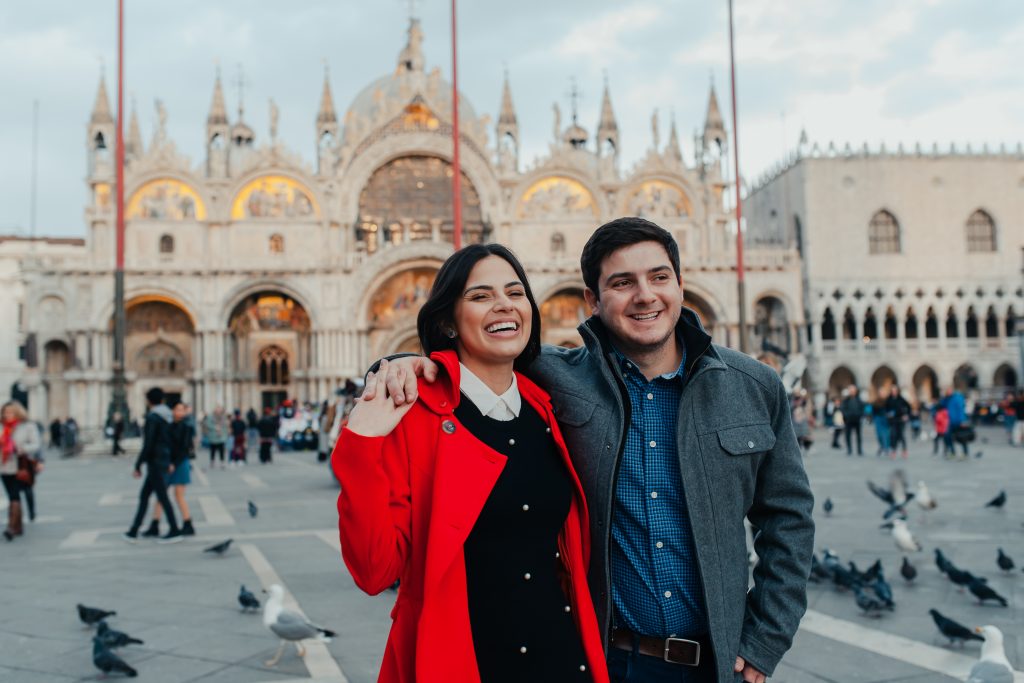 Fotógrafo brasileiro em Veneza : Fotos em Veneza - Ensaio casal na Praça São Marcos