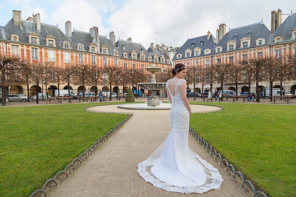 Ensaio Noiva na Place des Vosges em Paris por fotógrafa brasileira