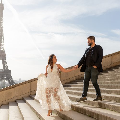 Galeria de fotos Fotografo brasileiro em Paris - Casal no Trocadéro