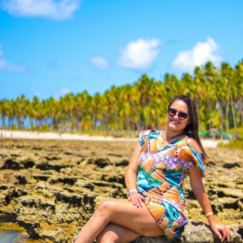 Coqueiros na praia de Carneiros em ensaio feminino - Fotógrafo em Pernambuco